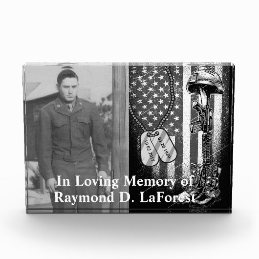 Soldaat Loving Memory of the Photo Block Fotoblokken (Voorkant)