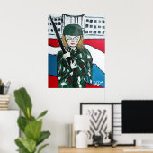 Soldaat meisje poster (Thuiskantoor)