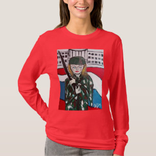 Soldaat meisje t-shirt