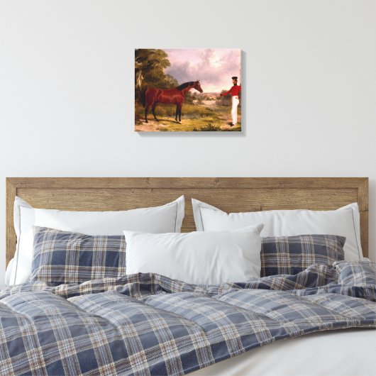 Soldaat met een agent canvas afdruk (Insitu (Slaapkamer))