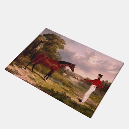 Soldaat met een agent deurmat (Schuin)