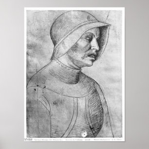 Soldaat met helm poster