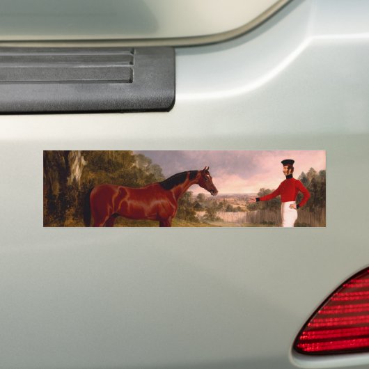 Soldaat Met het Paard van een Officier Bumpersticker (Op auto)