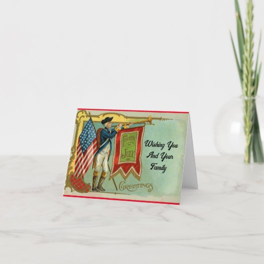 soldaat met hoorn Kaart (Voorkant)