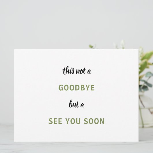 Soldaat Militaire Camo Farewell Miss u Vaarwel Kaart (Staand voorkant)