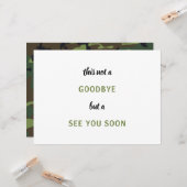 Soldaat Militaire Camo Farewell Miss u Vaarwel Kaart (Voorkant / Achterkant in situ)