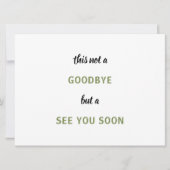 Soldaat Militaire Camo Farewell Miss u Vaarwel Kaart (Voorkant)