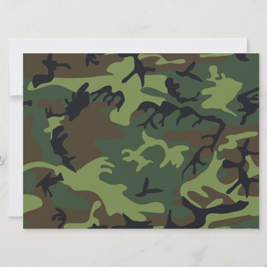 Soldaat Militaire Camo Farewell Miss u Vaarwel Kaart (Achterkant)