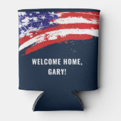 Soldaat Militaire Homecoming Vlag Welkom Home Blikjeskoeler (Voorkant)