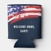 Soldaat Militaire Homecoming Vlag Welkom Home Blikjeskoeler (Achterkant)