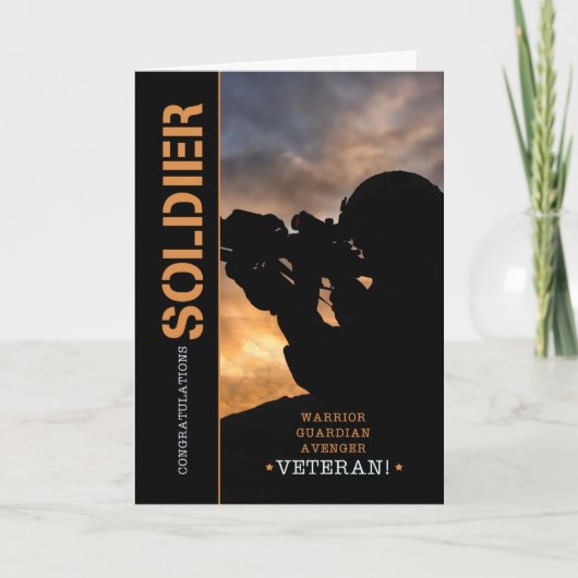 Soldaat: Militaire pensionering Kaart (Voorkant)