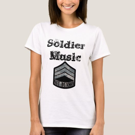 Soldaat Music (ACU SGT LOGO) Dames T-shirt (Voorkant)