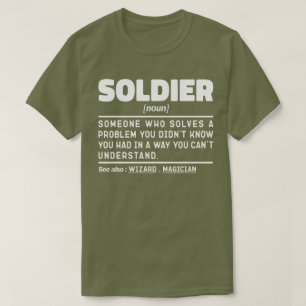 Soldaat Noun Definitie Gepensioneerde Veteraan Dad T-shirt