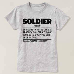 Soldaat Noun Definitie Gepensioneerde Veteraan Dad T-shirt
