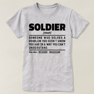 Soldaat Noun Definitie Gepensioneerde Veteraan Dad T-shirt