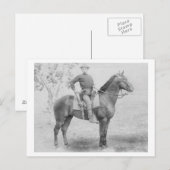 Soldaat op zijn paard in South Dakota Foto Briefkaart (Voorkant / Achterkant)