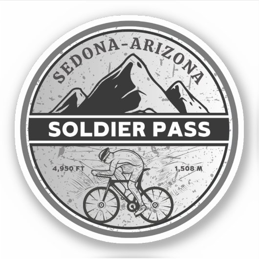 soldaat pas Arizona wandelpaden Sticker (Voorkant)