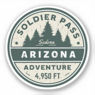 soldaat passeert Arizona wandelpaden Sticker