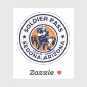 soldaat passeert Arizona wandelpaden Sticker (Vel)