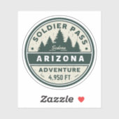 Soldaat passeren Arizona wandelpaden Sticker (Vel)