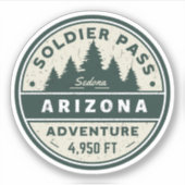 Soldaat passeren Arizona wandelpaden Sticker (Voorkant)