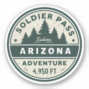 Soldaat passeren Arizona wandelpaden Sticker