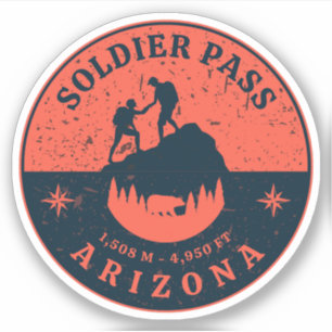 Soldaat passeren Arizona wandelpaden Sticker