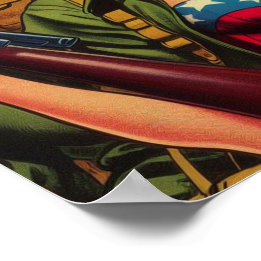  soldaat Pin-Up Poster (Hoek)