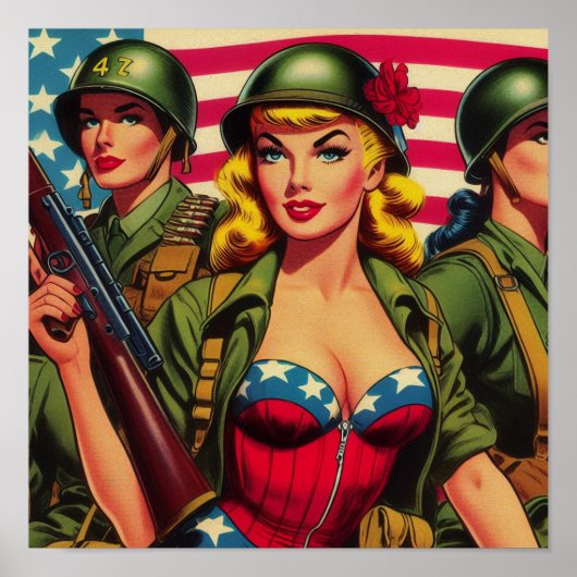  soldaat Pin-Up Poster (Voorkant)