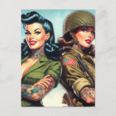 soldaat pin-ups briefkaart (Voorkant)