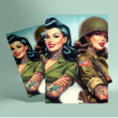  soldaat pin-ups briefkaart