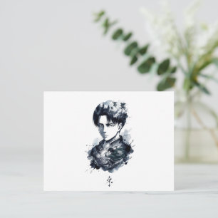 Soldaat Portret Ansichtkaart in Blauwe Inkt Briefkaart