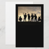 Soldaat Silhouetten Briefpapier (Voorkant / Achterkant)