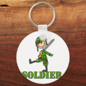 Soldaat Stick Figuur Sleutelhanger (Voorkant)