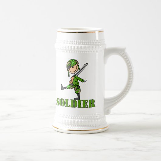 Soldaat Stickfiguur Bierpul (Rechts)