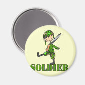 Soldaat Stickfiguur Magneet (Voorkant / Achterkant)