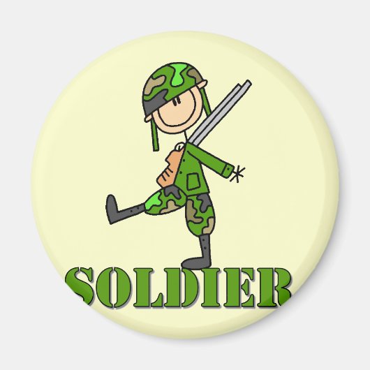 Soldaat Stickfiguur Magneet (Voorkant)