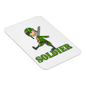 Soldaat Stickfiguur Magneet (Rechterzijde)