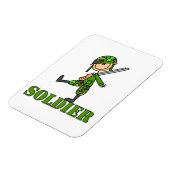 Soldaat Stickfiguur Magneet (Linkerzijde)