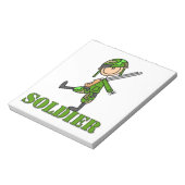 Soldaat Stickfiguur Notitieblok (Linkerzijde)