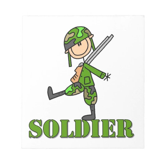 Soldaat Stickfiguur Notitieblok (Voorkant)
