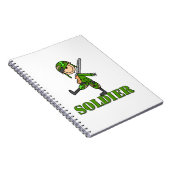 Soldaat Stickfiguur Notitieboek (Rechterzijde)