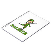 Soldaat Stickfiguur Notitieboek (Linkerzijde)