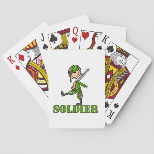Soldaat Stickfiguur Pokerkaarten (Achterkant)