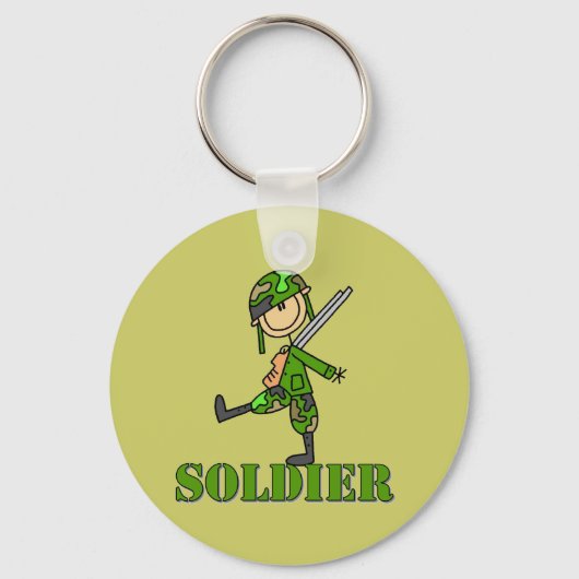 Soldaat Stickfiguur Sleutelhanger (Voorkant)