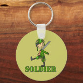 Soldaat Stickfiguur Sleutelhanger (Voorkant)