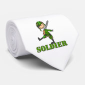 Soldaat Stickfiguur Stropdas (Opgerold)