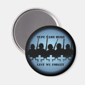 Soldaat Tribute Magnet Lest We vergeten oorlogmagn (Voorkant / Achterkant)