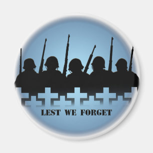 Soldaat Tribute Magnet Lest We vergeten oorlogscad