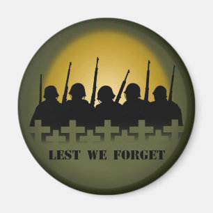 Soldaat Tribute Magnet Lest We vergeten oorlogscad